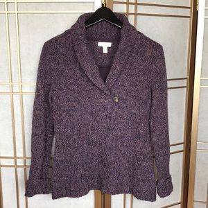 Purple cardigan